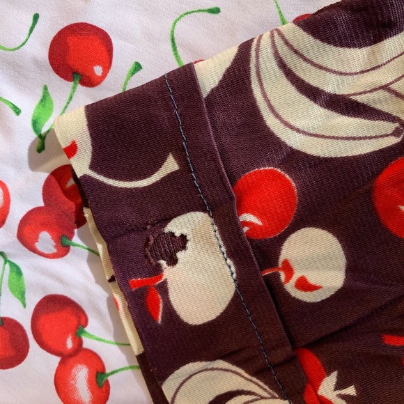 Thrashed 70s Cherry Banana Pear Button Down - Picture 8 of 15